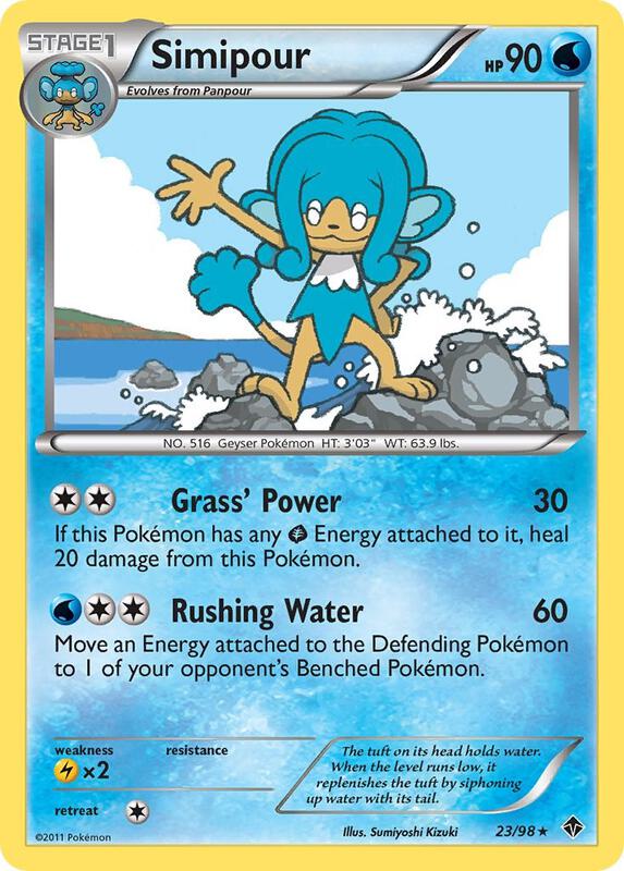 Simipour Pokemon card from Emerging Powers