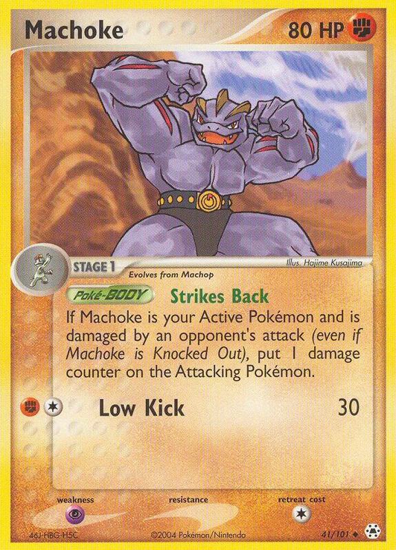 Machoke Pokemon card from Hidden Legends
