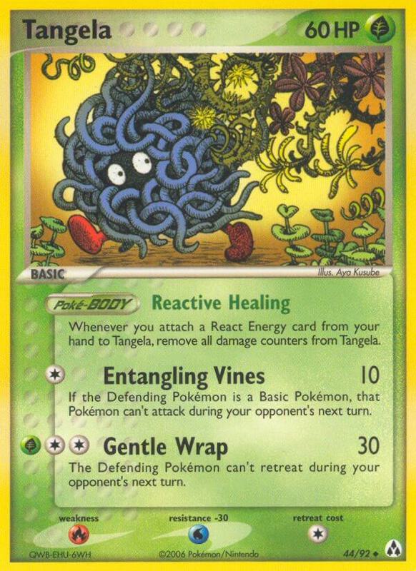 Tangela Pokemon card from Legend Maker