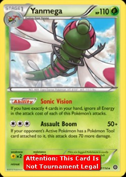 Yanmega Pokemon card from Steam Siege