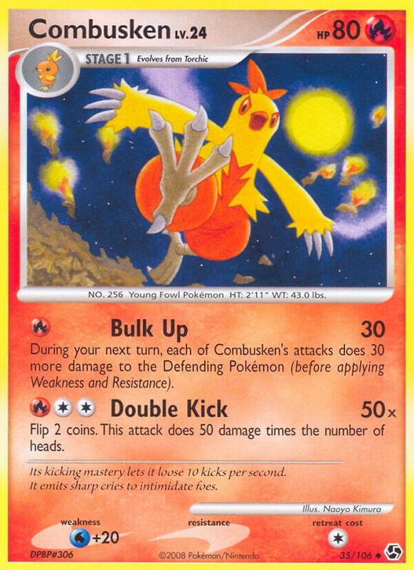 Combusken Pokemon card from Great Encounters