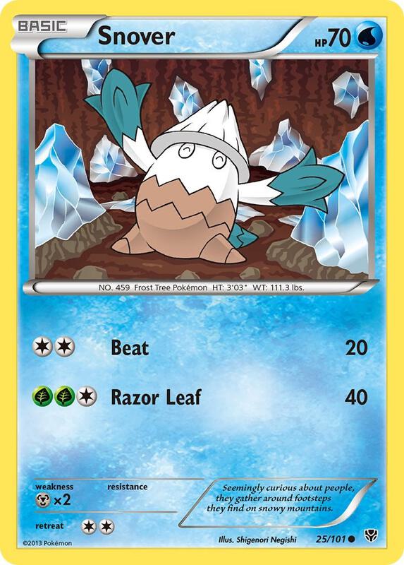 Snover Pokemon card from Plasma Blast