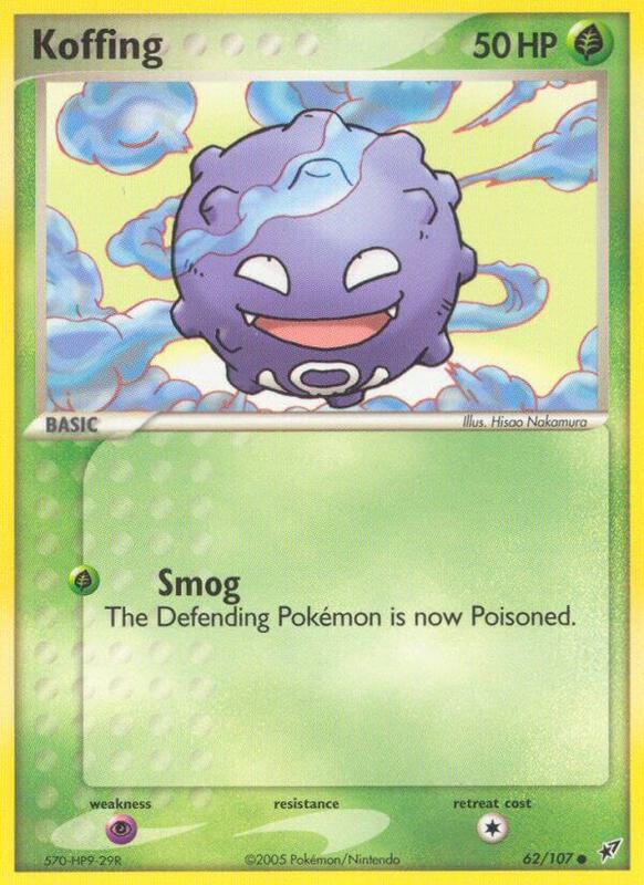 Koffing Pokemon card from Deoxys