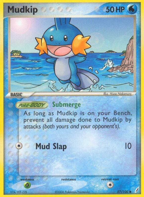Mudkip Pokemon card from Crystal Guardians