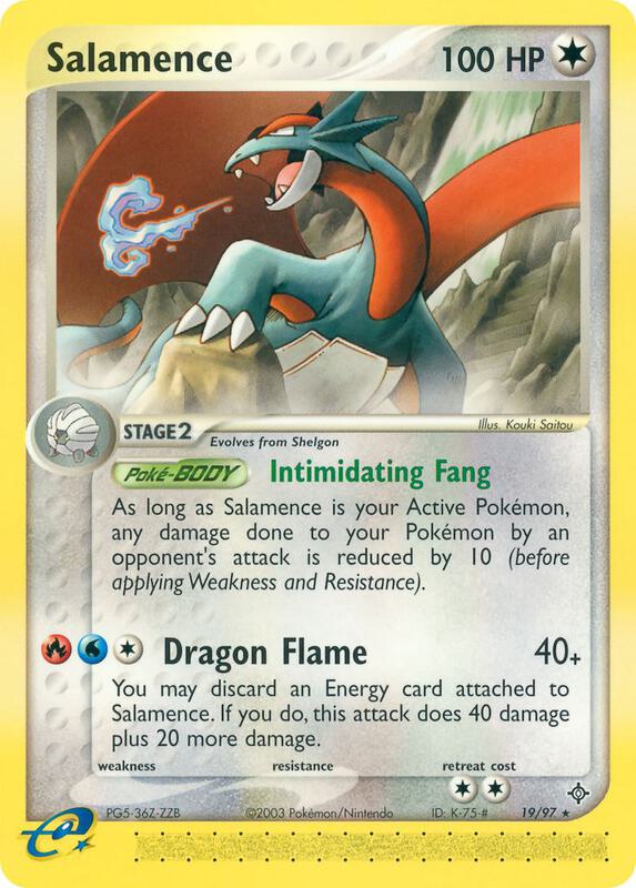 Salamence Pokemon card from Dragon