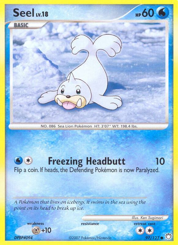 Seel Pokemon card from Mysterious Treasures
