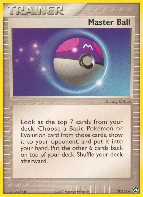 Master Ball Pokemon card from Power Keepers