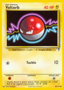 Voltorb Pokemon card from Legendary Collection