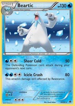 Beartic Pokemon card from Emerging Powers