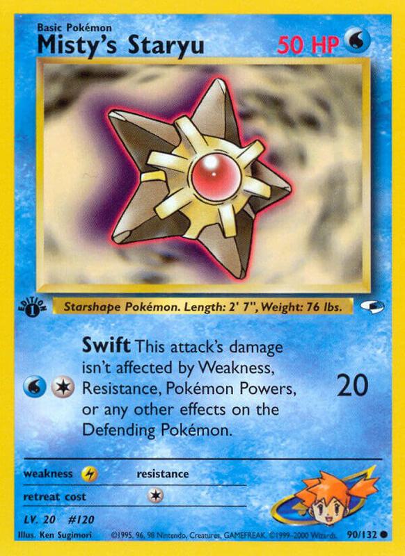 Misty's Staryu Pokemon card from Gym Heroes