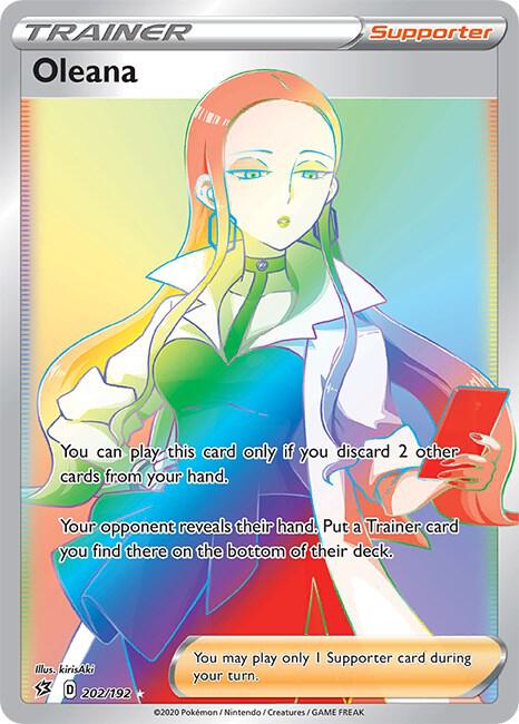 Oleana (Secret) Pokemon card from SWSH02: Rebel Clash