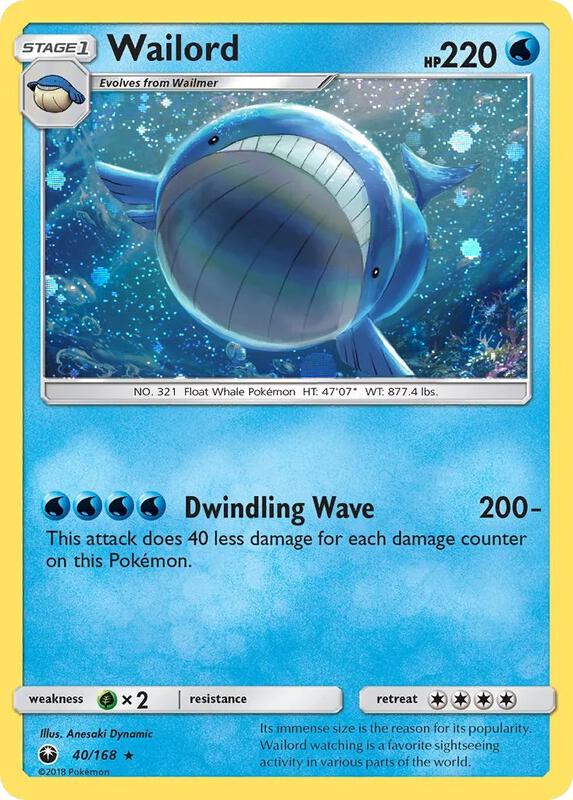Wailord Pokemon card from Blister Exclusives