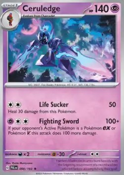 Ceruledge Pokemon card from Paldea Evolved