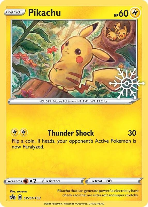 Pikachu - SWSH153 (Holiday Calendar) Pokemon card from SWSH: Sword & Shield Promo Cards