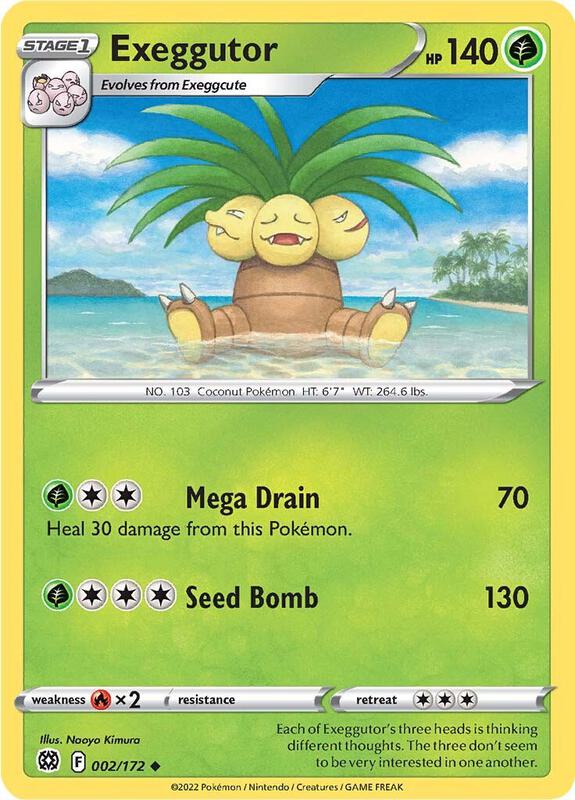 Exeggutor Pokemon card from SWSH09: Brilliant