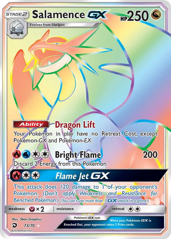 Salamence GX (Secret) Pokemon card from Dragon Majesty