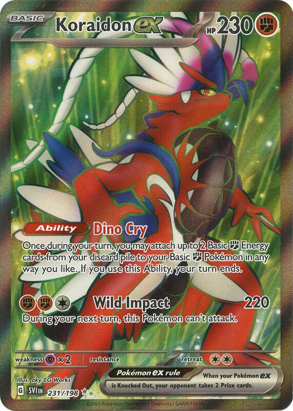 Koraidon ex Pokemon card from SV01: Scarlet & Violet Base Set
