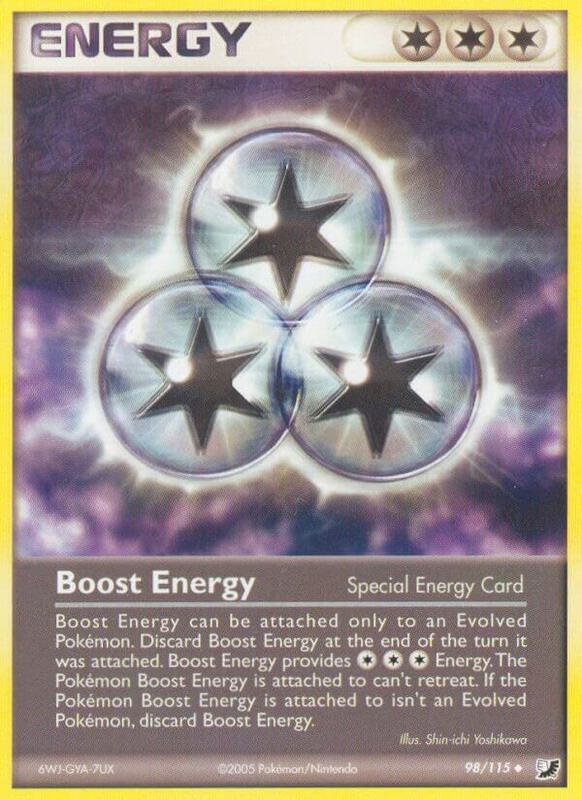 Boost Energy Pokemon card from Unseen Forces
