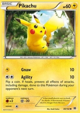 Pikachu Pokemon card from BREAKthrough
