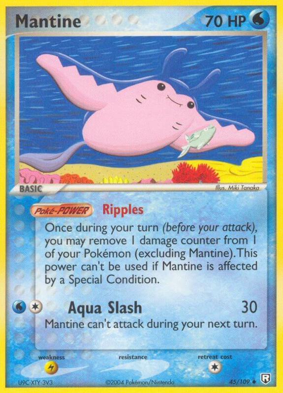 Mantine Pokemon card from Team Rocket Returns
