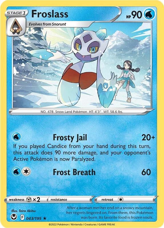 Froslass Pokemon card from SWSH12: Silver