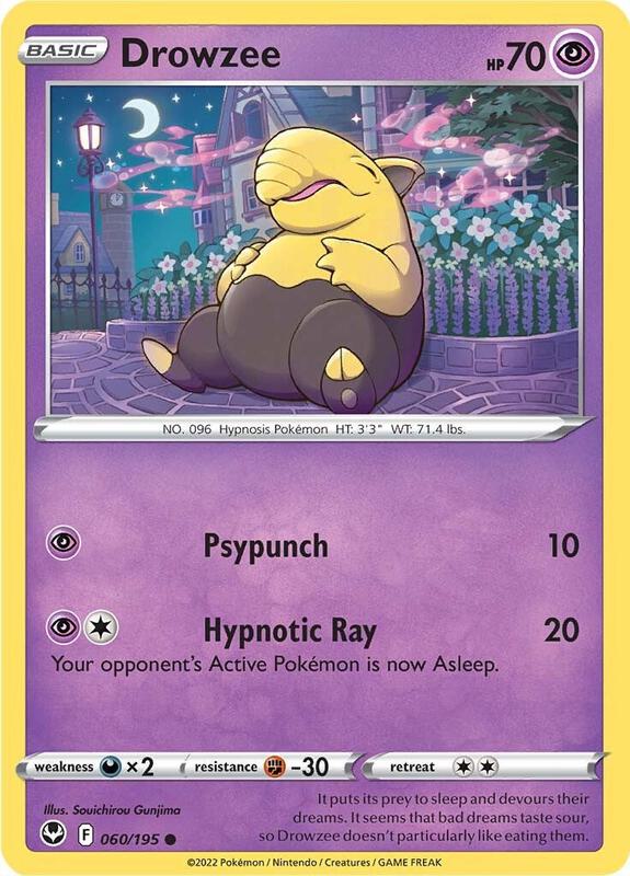 Drowzee Pokemon card from SWSH12: Silver