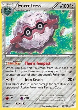 Forretress Pokemon card from Flashfire