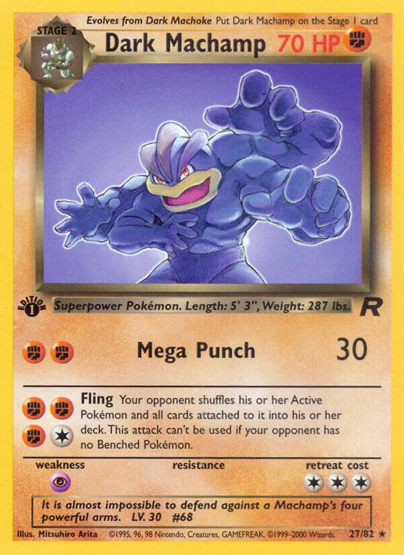 Dark Machamp (27) Pokemon card from Team Rocket