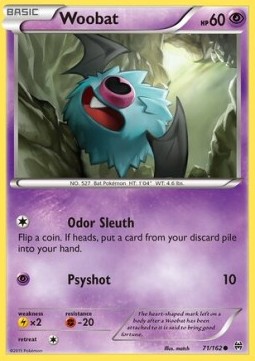 Woobat Pokemon card from BREAKthrough