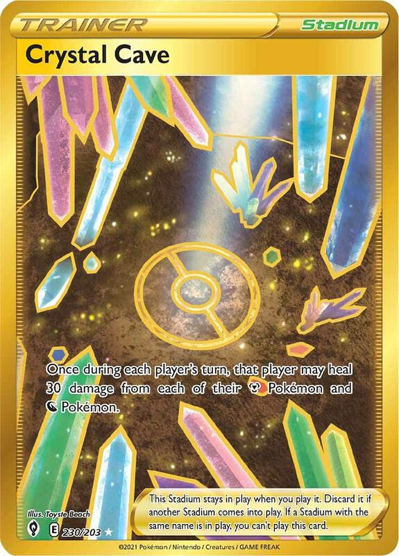Crystal Cave (Secret) Pokemon card from SWSH07: Evolving