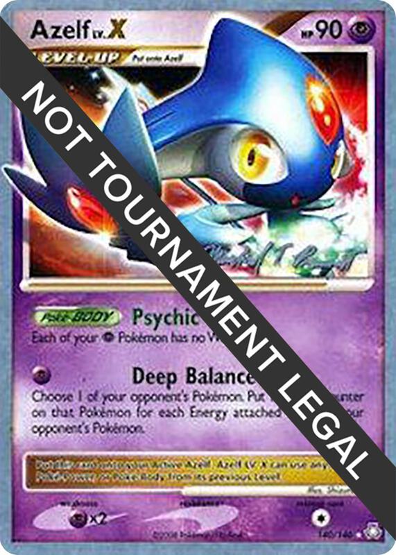 Azelf LV.X - 2010 (Michael Pramawat) Pokemon card from World Championship Decks