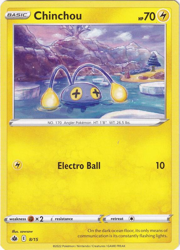 Chinchou Pokemon card from McDonald's Promos 2022