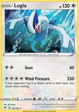 Lugia Pokemon card from Vivid Voltage