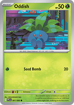 Oddish Pokemon card from Phantasmal Flames