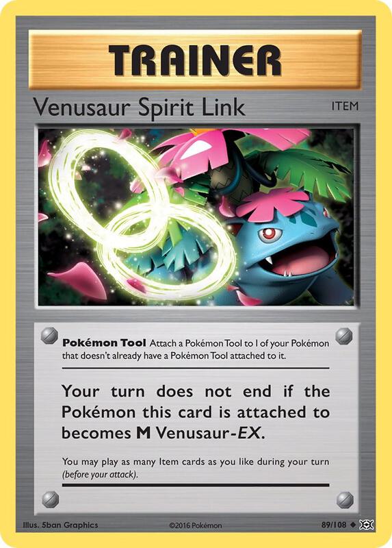 Venusaur Spirit Link Pokemon card from XY - Evolutions