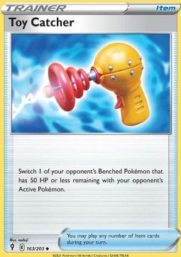 Toy Catcher (Holo) Pokemon card from Evolving Skies