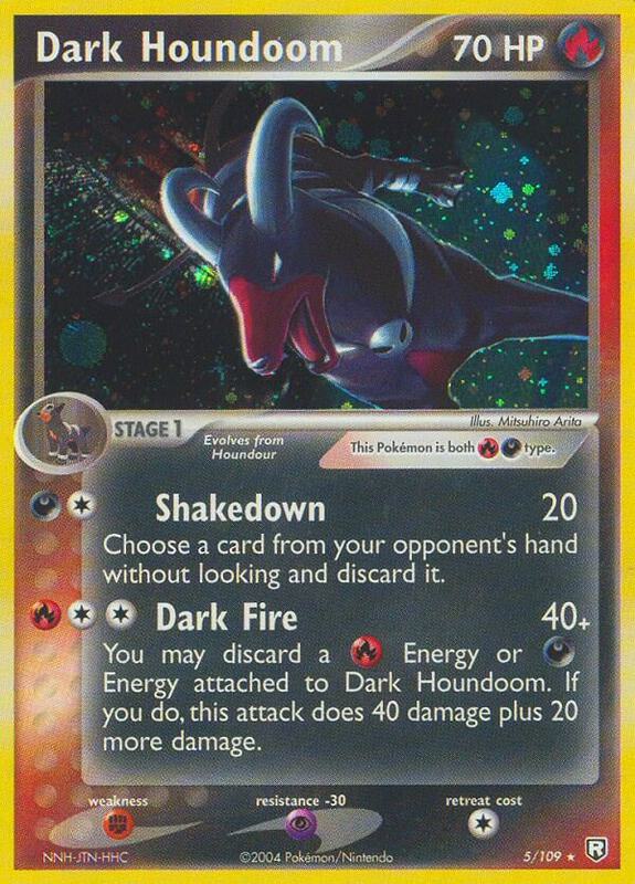 Dark Houndoom Pokemon card from Team Rocket Returns