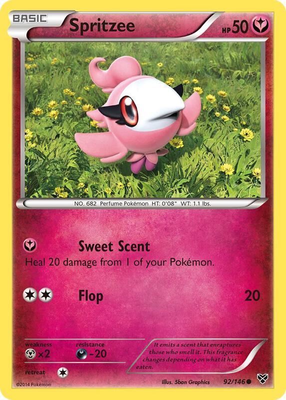 Spritzee Pokemon card from XY Base Set