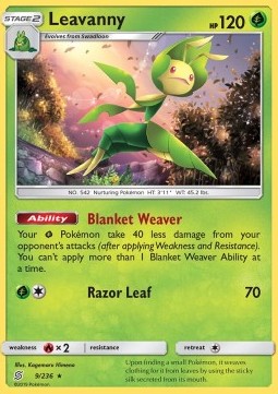 Leavanny Pokemon card from Unified Minds