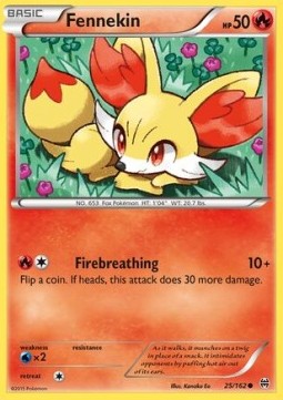 Fennekin Pokemon card from BREAKthrough
