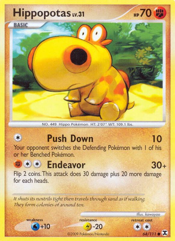 Hippopotas Pokemon card from Rising Rivals