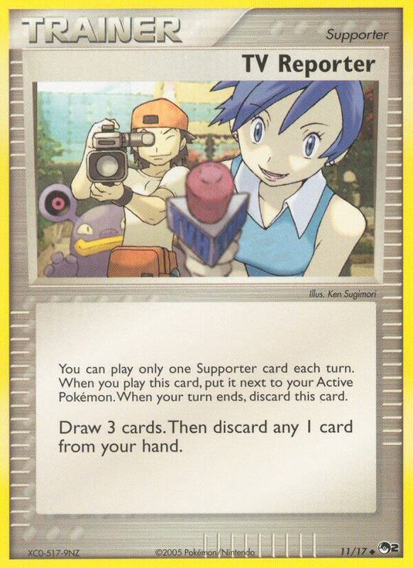 TV Reporter Pokemon card from POP Series 2
