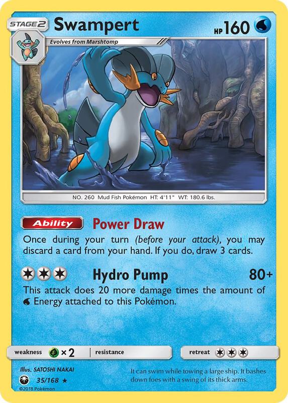 Swampert Pokemon card from SM - Celestial Storm