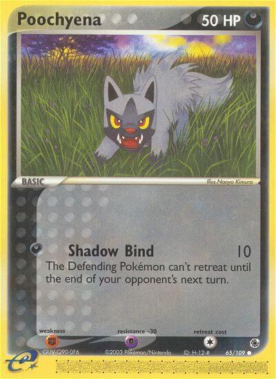 Poochyena Pokemon card from Ruby and Sapphire