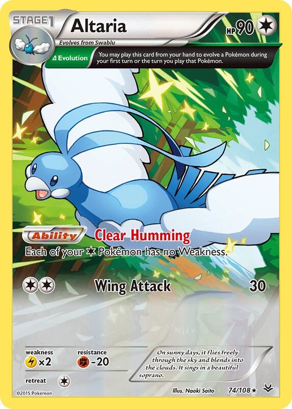 Altaria (74 Delta) Pokemon card from XY - Roaring Skies