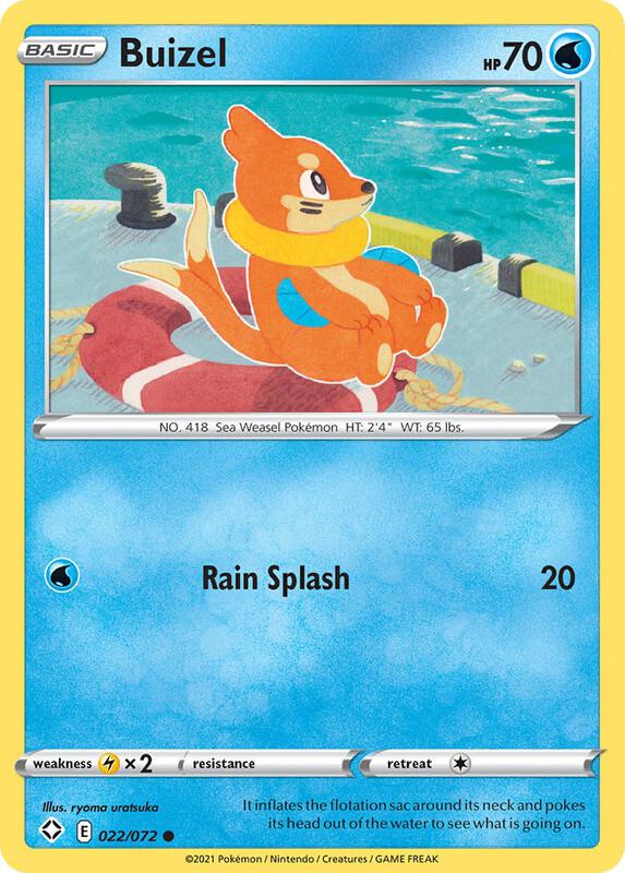 Buizel Pokemon card from Shining Fates