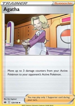 Agatha Pokemon card from Chilling Reign