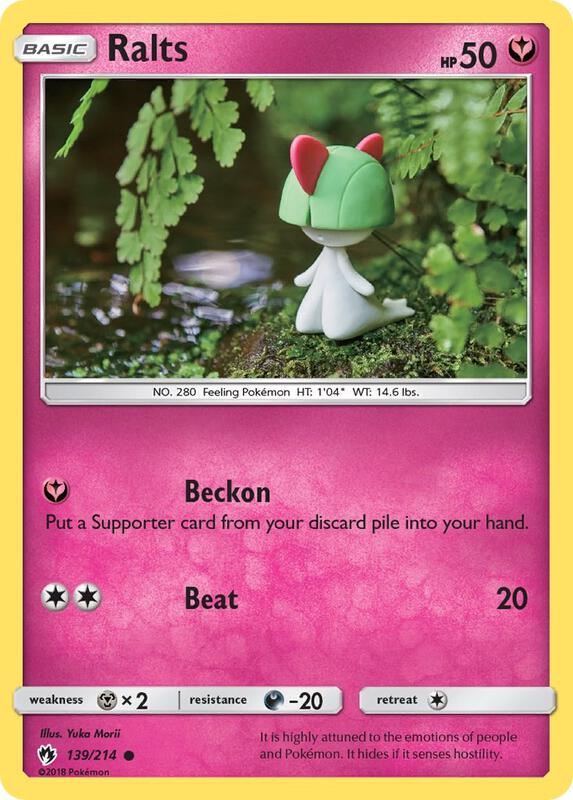Ralts Pokemon card from SM - Lost Thunder