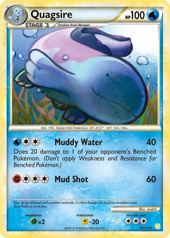 Quagsire Pokemon card from HeartGold SoulSilver