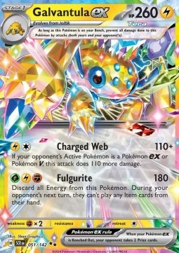 Galvantula ex Pokemon card from Stellar Crown